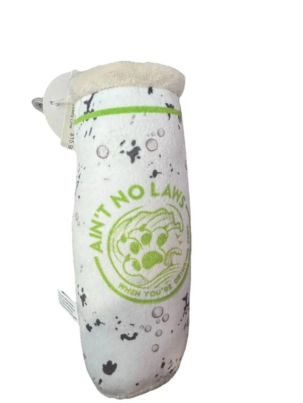 (RGB4) Haute Diggity Dog White Paw Hound Seltzer Lickety Lime Plush Toy NWT